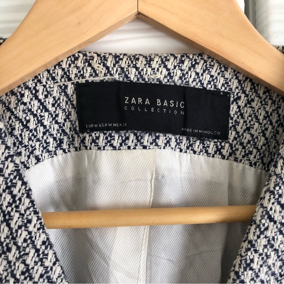 Women’s Zara Basic Tweed Jacket Size M - Picture 3 of 4
